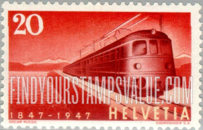 FindYourStampsValue: Federal Administration: Electric Gotthard Express
