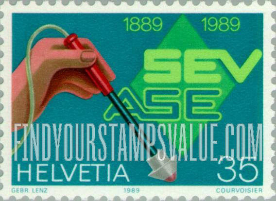 FindYourStampsValue: Federal Administration: Swiss Electricians’ Associate Centenary