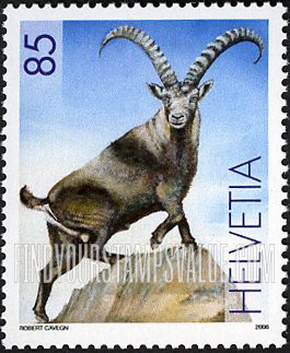 FindYourStampsValue: Federal Administration: Reintroduction of Alpine Ibex in Switzerland, Centenary