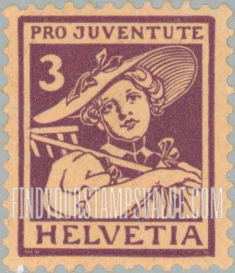 FindYourStampsValue: Semi-Postal: Girl (Fribourg)