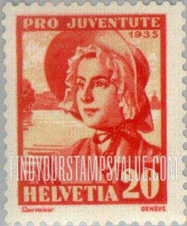 FindYourStampsValue: Semi-Postal: Girl of Geneva