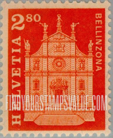 FindYourStampsValue: Federal Administration: Sts. Peter and Stephen Church, Bellinzona