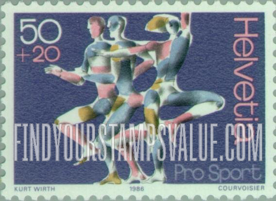 FindYourStampsValue: Semi-Postal: Man, Vitality and Movement