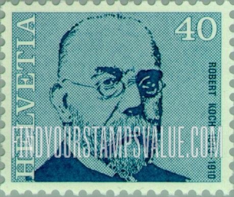 FindYourStampsValue: Federal Administration, Physicians: Robert Koch (1843-1910), German bacteriologist