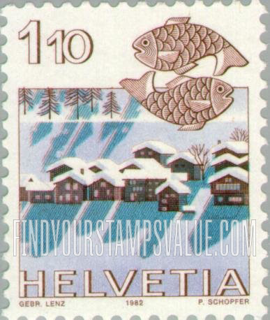FindYourStampsValue: Federal Administration: Pisces, Nax near Sion