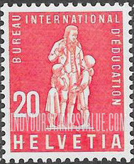 FindYourStampsValue: For The International Bureau of Education: Pestalozzi Monument at Yverdon