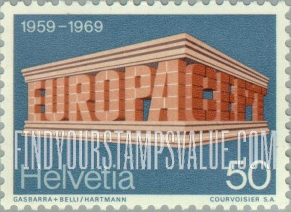 FindYourStampsValue: Federal Administration: Europa, 1969