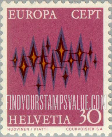 FindYourStampsValue: Federal Administration: Europa, 1972