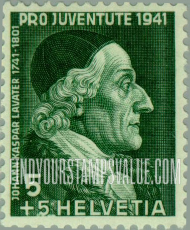 FindYourStampsValue: Semi-Postal: Johann Lavater