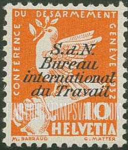 FindYourStampsValue: For The International Labor Bureau: Dove on Broken Sword