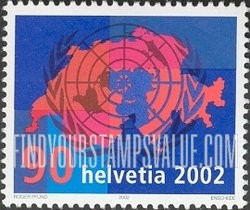 FindYourStampsValue: Federal Administration: Switzerland’s Entry Into United Nations