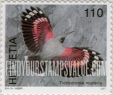FindYourStampsValue: Federal Administration: Tichodroma muraria