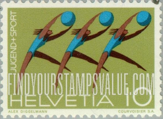 FindYourStampsValue: Federal Administration: Gymnastic Trio