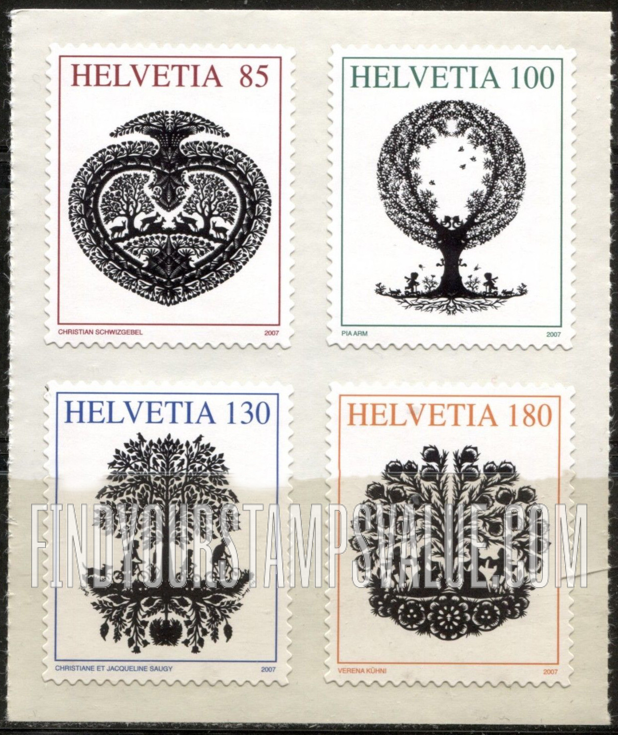 FindYourStampsValue: Federal Administration: Paper Cuttings