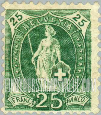 FindYourStampsValue: Federal Administration: Helvetia (Large numerals)