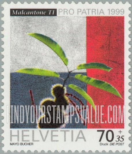 FindYourStampsValue: Semi-Postal, Pro Patria, Heritage and landscapes: Chestnut groves, Malcantone