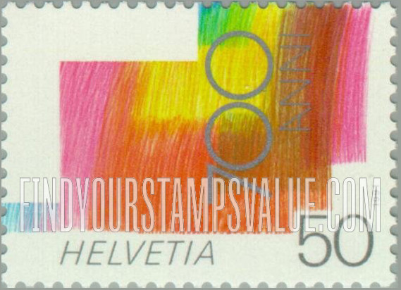 FindYourStampsValue: Federal Administration, Swiss Confederation, 700th Anniversary: “700 anni”