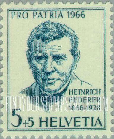 FindYourStampsValue: Semi-Postal: Heinrich Federer (1866-1928), writer