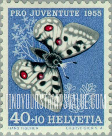 FindYourStampsValue: Semi-Postal, Insects: Apollo butterfly