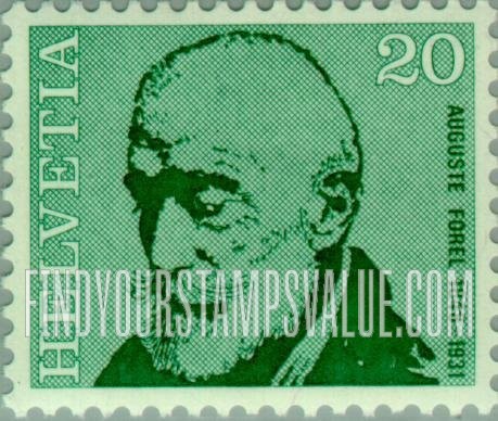 FindYourStampsValue: Federal Administration, Physicians: Auguste Forel (1848-1931), psychiatrist