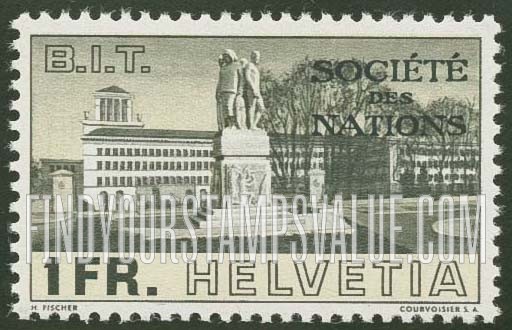 FindYourStampsValue: For The League of Nations: Labor Building and Albert Thomas Monument