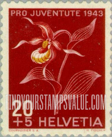 FindYourStampsValue: Semi-Postal: Lady slipper