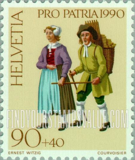 FindYourStampsValue: Semi-Postal, 700 Years of Art and Culture, Street criers: Pinewood sellers