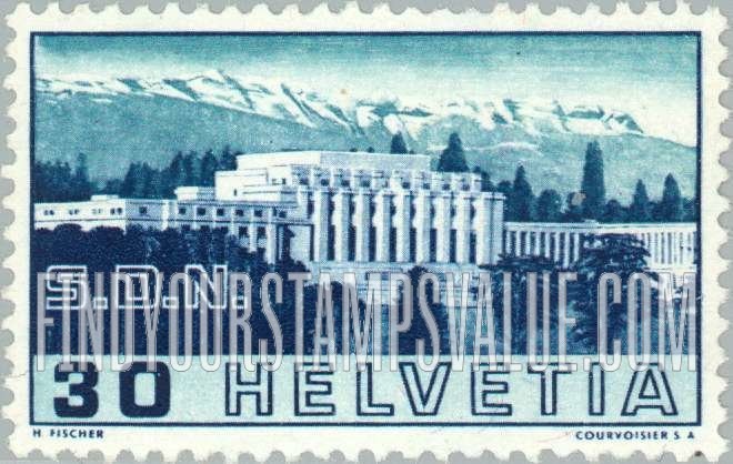 FindYourStampsValue: Federal Administration: Palace of League of Nations