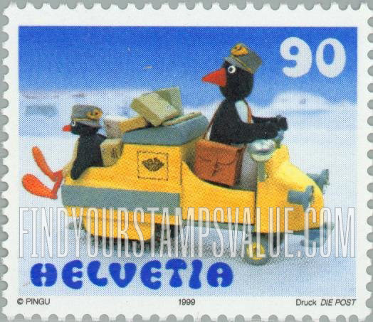 FindYourStampsValue: Federal Administration, Pingu The Penguin: In delivery cart
