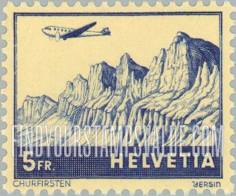 FindYourStampsValue: Air Post: Churfirsten