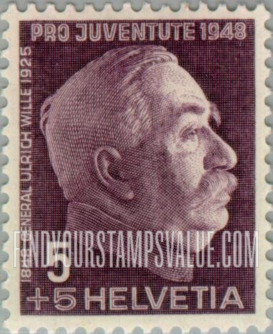 FindYourStampsValue: Semi-Postal: Gen. Ulrich Wille