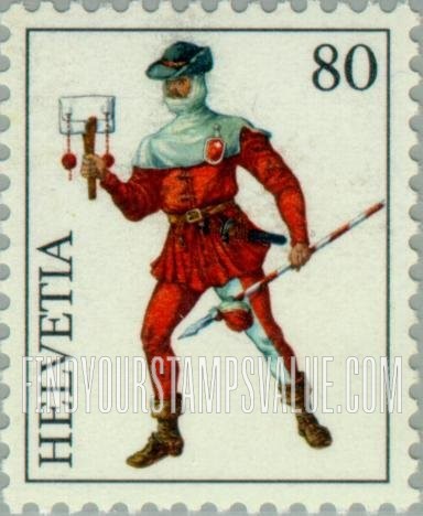 FindYourStampsValue: Federal Administration, Medieval Postal Couriers: Schwyz
