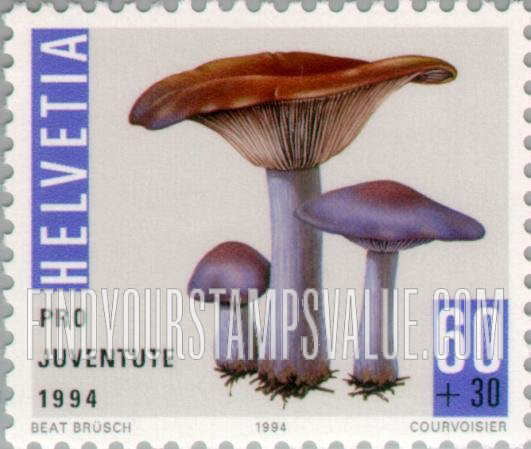FindYourStampsValue: Semi-Postal, Mushrooms: Wood blewit