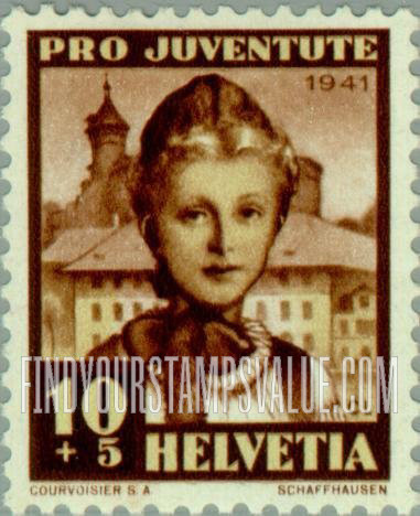 FindYourStampsValue: Semi-Postal: Girl of Schaffhausen