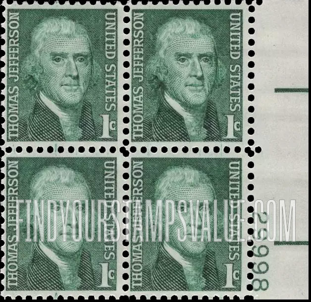 FindYourStampsValue: THOMAS JEFFERSON - Prominent Americans