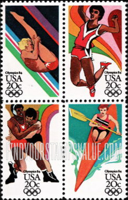 FindYourStampsValue: SUMMER OLYMPICS, LOS ANGELES 1984