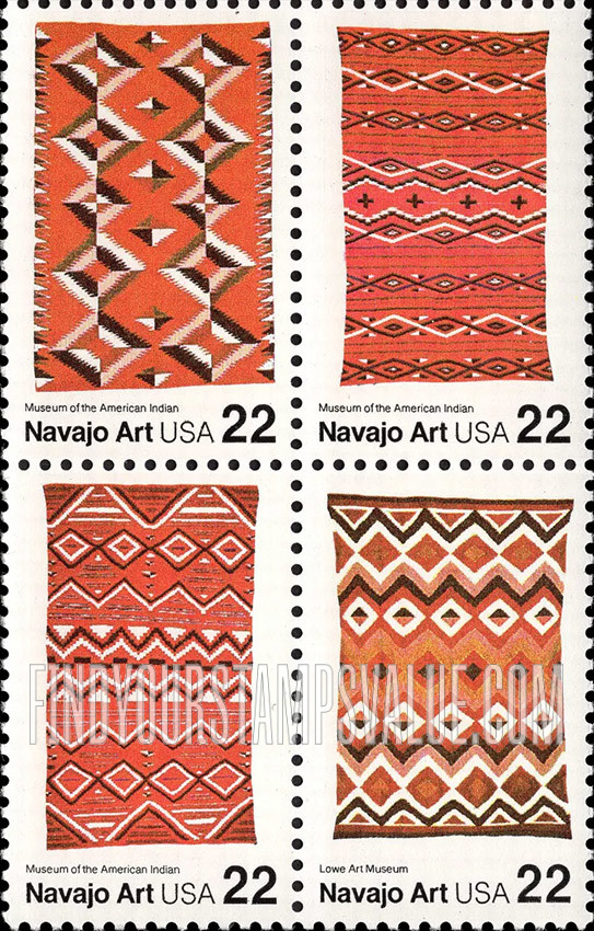 FindYourStampsValue: AMERICAN FOLK ART SERIES: Navajo Art