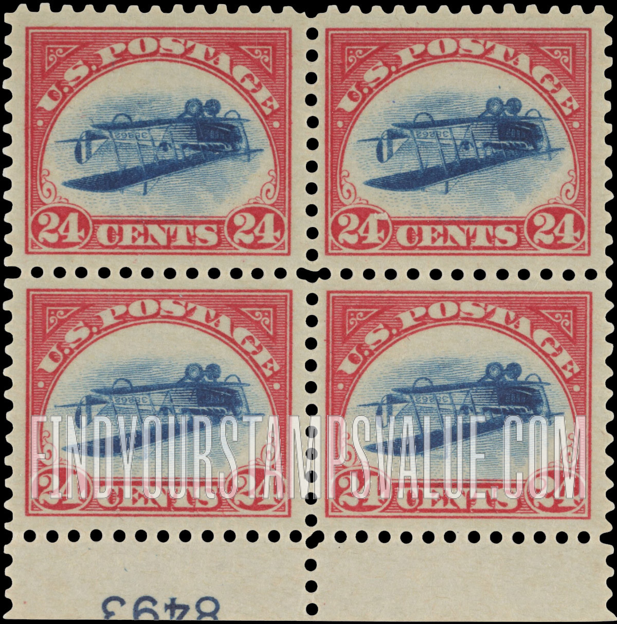 FindYourStampsValue: Air Post: CURTISS JENNY - Inverted