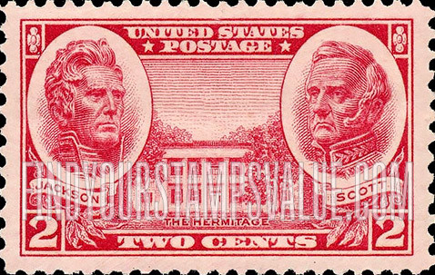 FindYourStampsValue: ARMY Issue - Andrew Jackson, Winfield Scott and the Hermitage