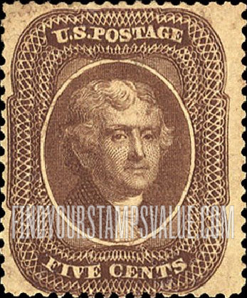 FindYourStampsValue: THOMAS JEFFERSON