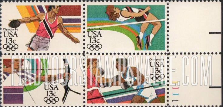FindYourStampsValue: SUMMER OLYMPICS, LOS ANGELES 1984