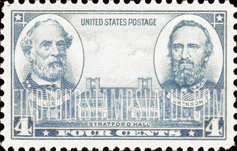 FindYourStampsValue: ARMY Issue - Robert E. Lee, "Stonewall" Jackson and Stratford Hall