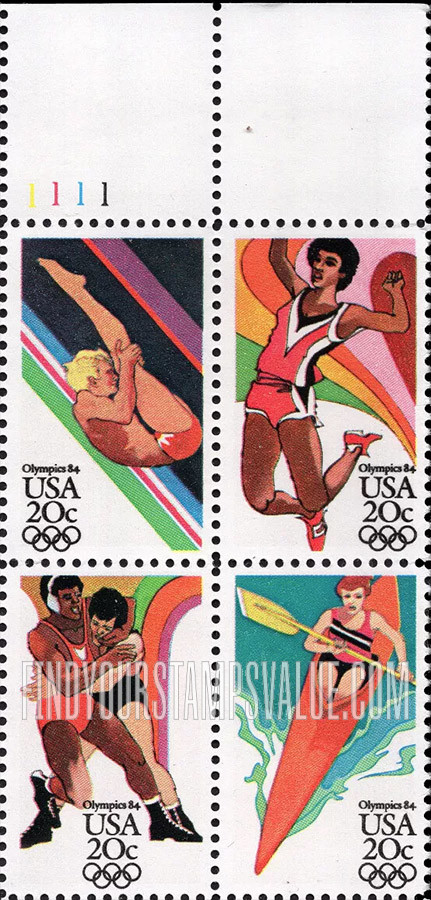 FindYourStampsValue: SUMMER OLYMPICS, LOS ANGELES 1984