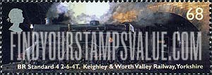 FindYourStampsValue: Great Britain (United Kingdom): Locomotives - BR Standard 4 2-6-4T