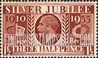 FindYourStampsValue: Great Britain (United Kingdom): King George V, Silver Jubilee Issue