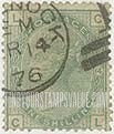 FindYourStampsValue: Great Britain (United Kingdom): Queen Victoria - One Shilling Pale Green