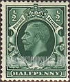 FindYourStampsValue: Great Britain (United Kingdom): King George V - Half Penny