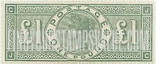FindYourStampsValue: Great Britain (United Kingdom): Queen Victoria - One Pound Green