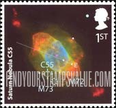FindYourStampsValue: Great Britain (United Kingdom): Astronomical Objects - Saturn Nebula C55