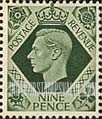 FindYourStampsValue: Great Britain (United Kingdom): King George VI - Nine Pence